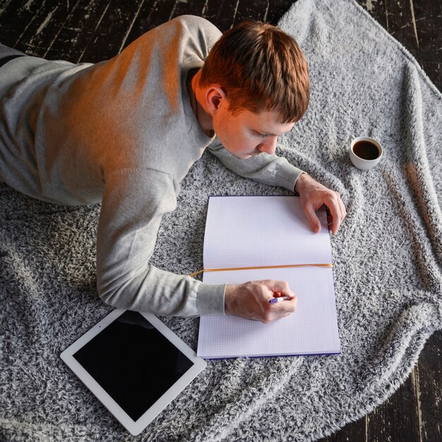 Young entrepreneur working from home