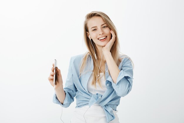 Young European woman with blond hair