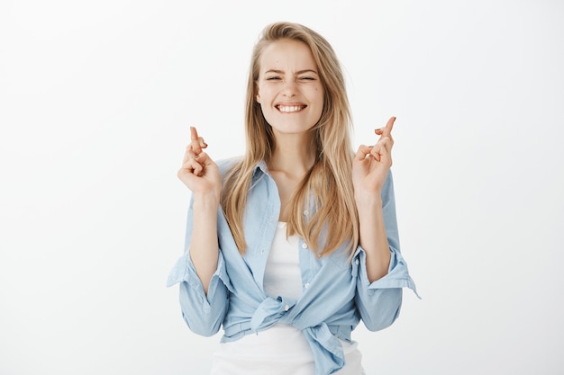 Young European woman with blond hair