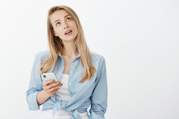 Young European woman with blond hair