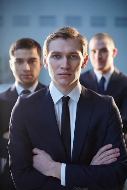 Free photo young executive in suit