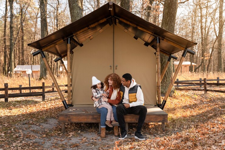 Free Photo young family enjoying trips