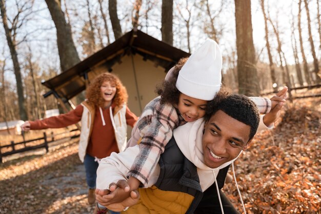 Young family enjoying trips