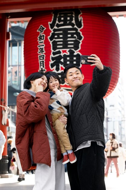 Young family spending time with their toddler