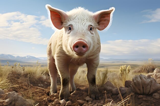 young farm pig wallpaper