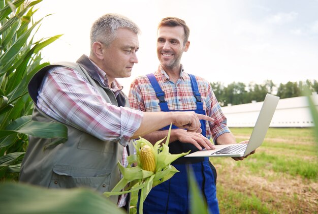 Young farmer taking care of his business