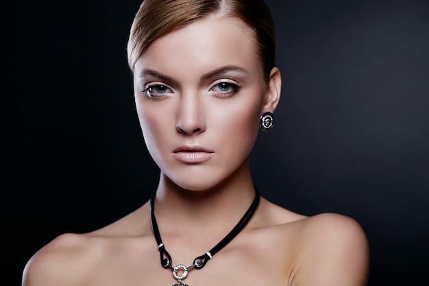 Young female model posing with accessories