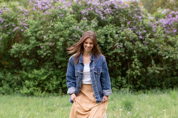 Young female in nature