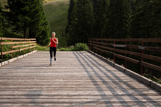 Young female runner outdoors