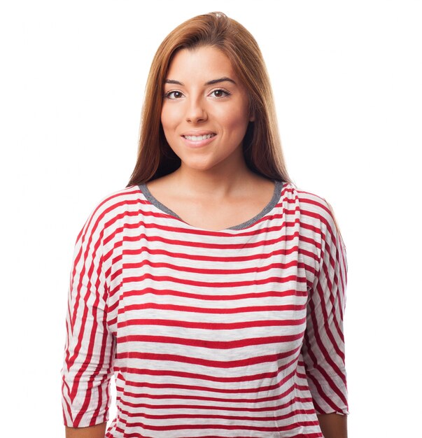 Young female smiling