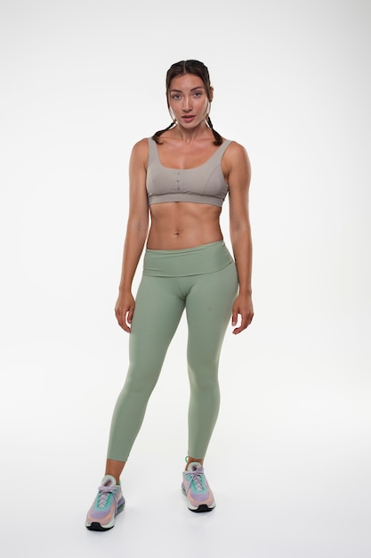 Free Photo  Woman in blue sports bra and leggings set