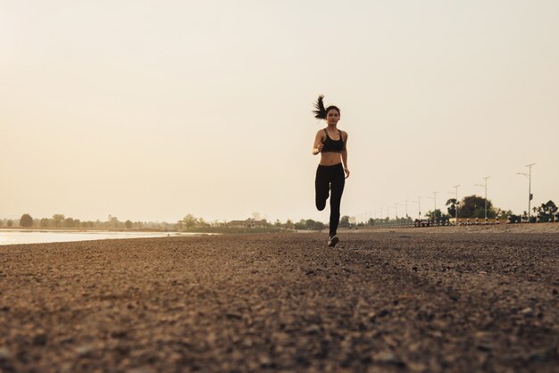 young fitness woman runner