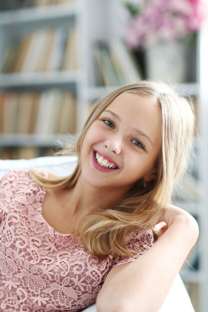 Young girl posing