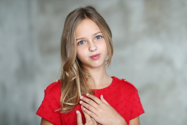 Young girl posing