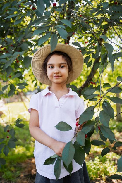 Young girl spending time outdoors in a rural area enjoying childhood