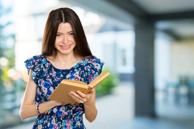 Young girl with book