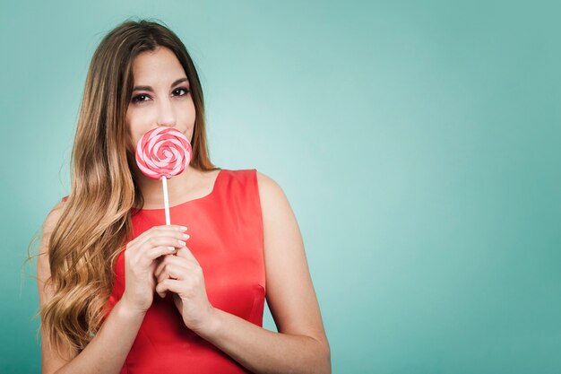 Young girl with lollipop