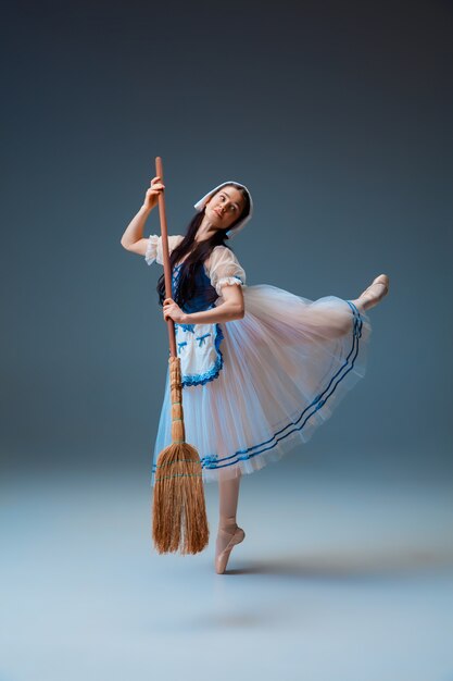 Young and graceful ballet dancer as fairytail character.