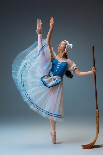 Young and graceful ballet dancer as fairytail character.