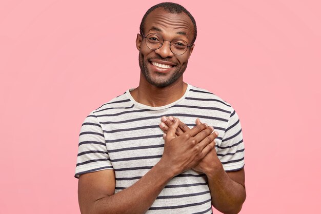 Young guy wearing round glasses