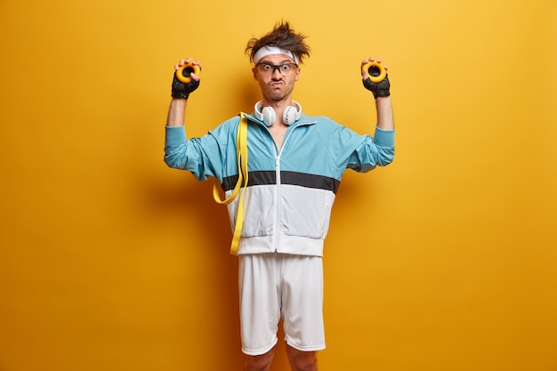 Free Photo young handsome man student with trendy hairstyle isolated