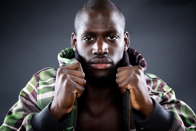 Young handsome man. Studio fashion portrait.