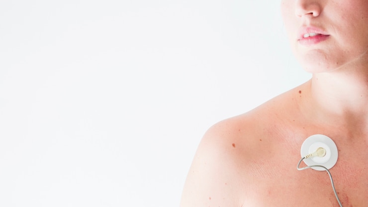 Free Photo young lady with electrode on body