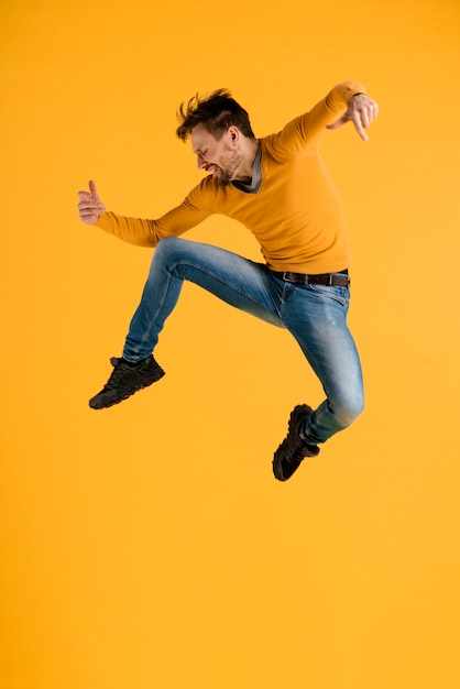 Free photo young man jumping