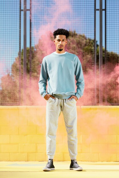 Young man posing outdoor