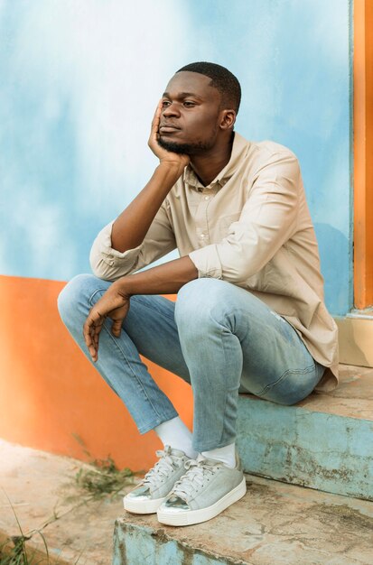 Young man posing outdoor