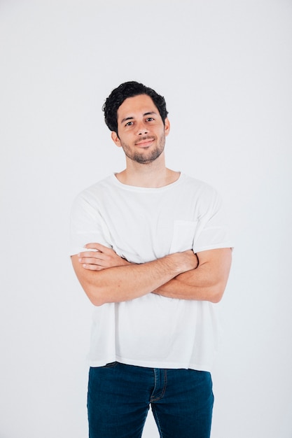 Young man with arms crossed