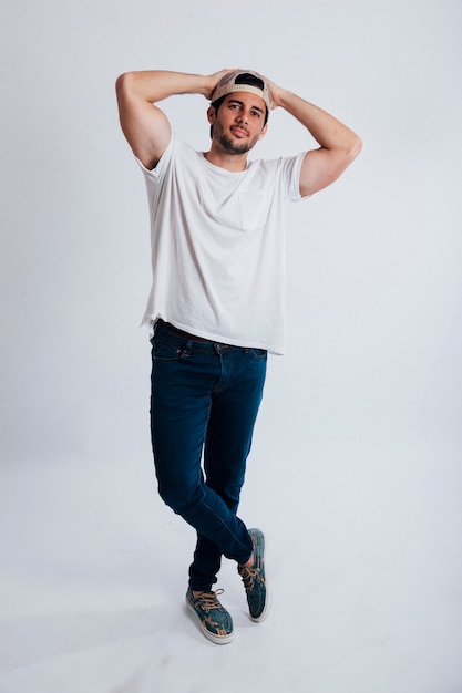 Young man with arms crossed