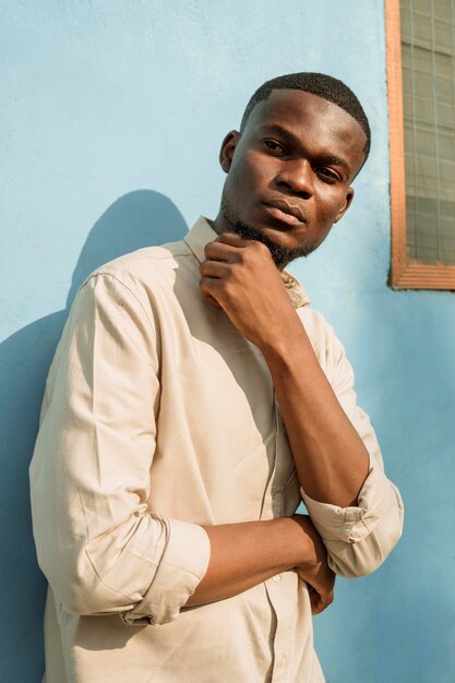 Young man with arms crossed