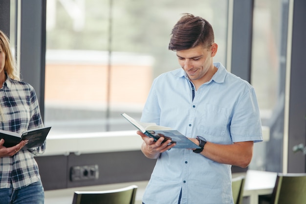 Young man with book