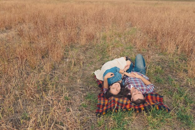 Young modern stylish couple outdoors