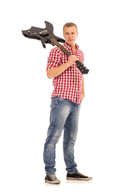 Young musician with a guitar