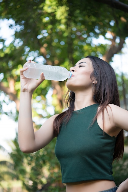 young outdoors portrait beautiful drink