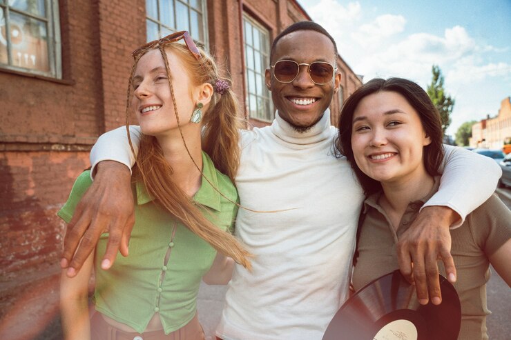 Free Photo young people having fun