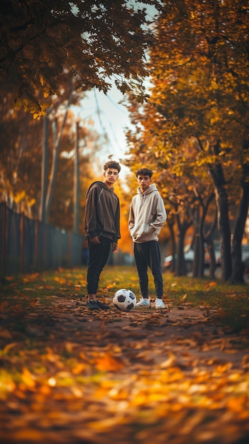Young people relaxing together