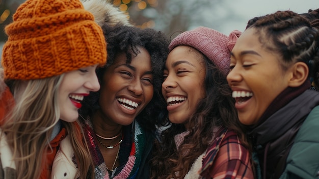 Free photo young people relaxing together