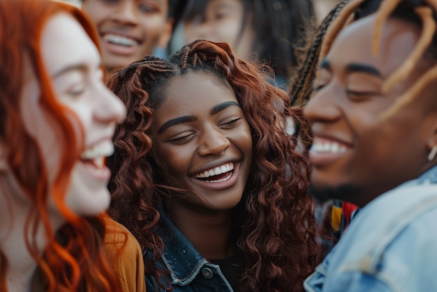 Free photo young people relaxing together