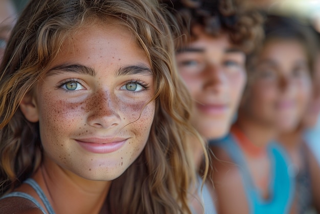 Young people relaxing together