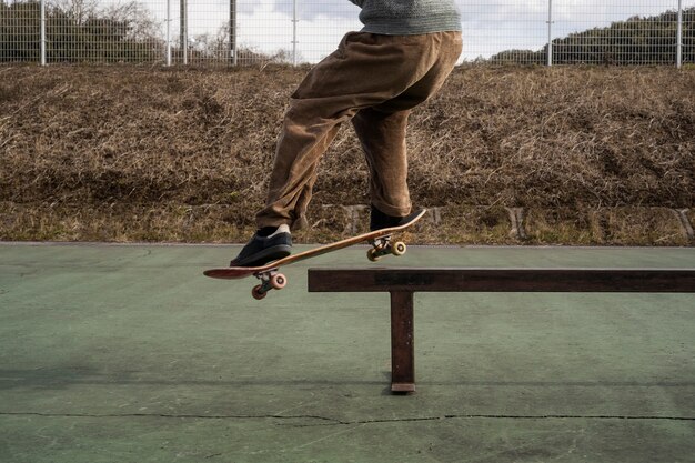 Young people skateboarding in japan