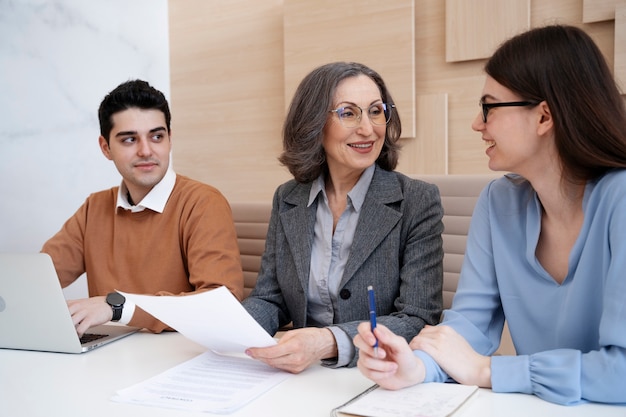 Young person during intership