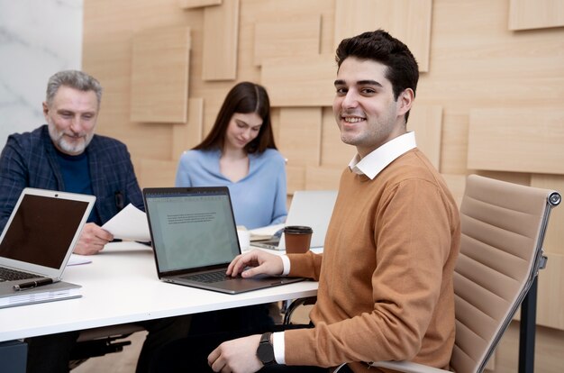 Young person during intership