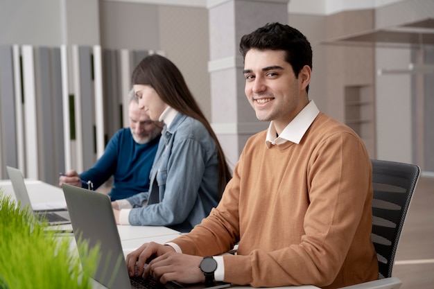 Young person during intership