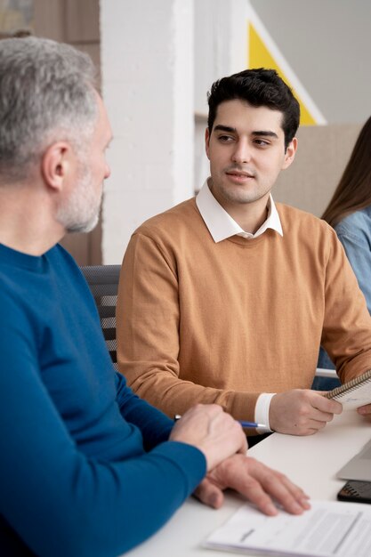 Young person during intership