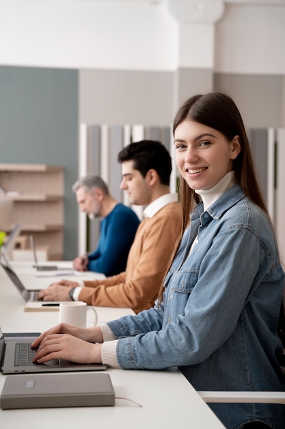 Young person during intership