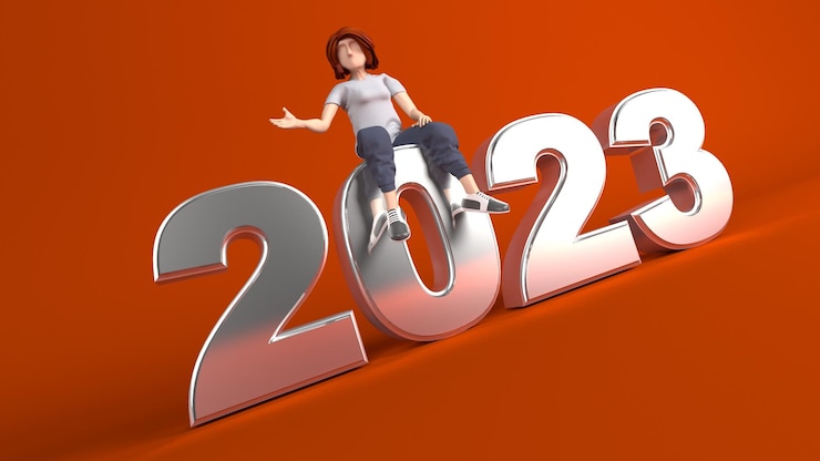 無料Photo 2023年新年を迎える若者