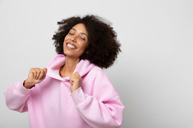 Young person wearing hoodie mockup